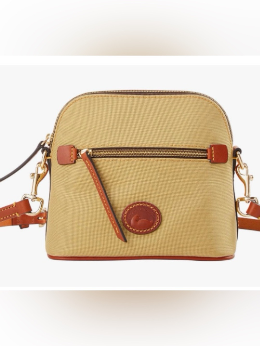 Dooney & Bourke Wayfarer Dome Crossbody Bag - Khaki/Tan & Brown Leather